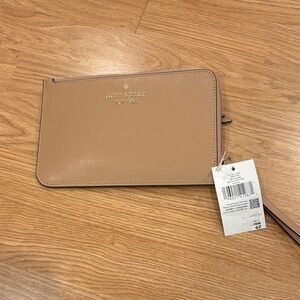 Kate Spade Tan Wristlet Clutch